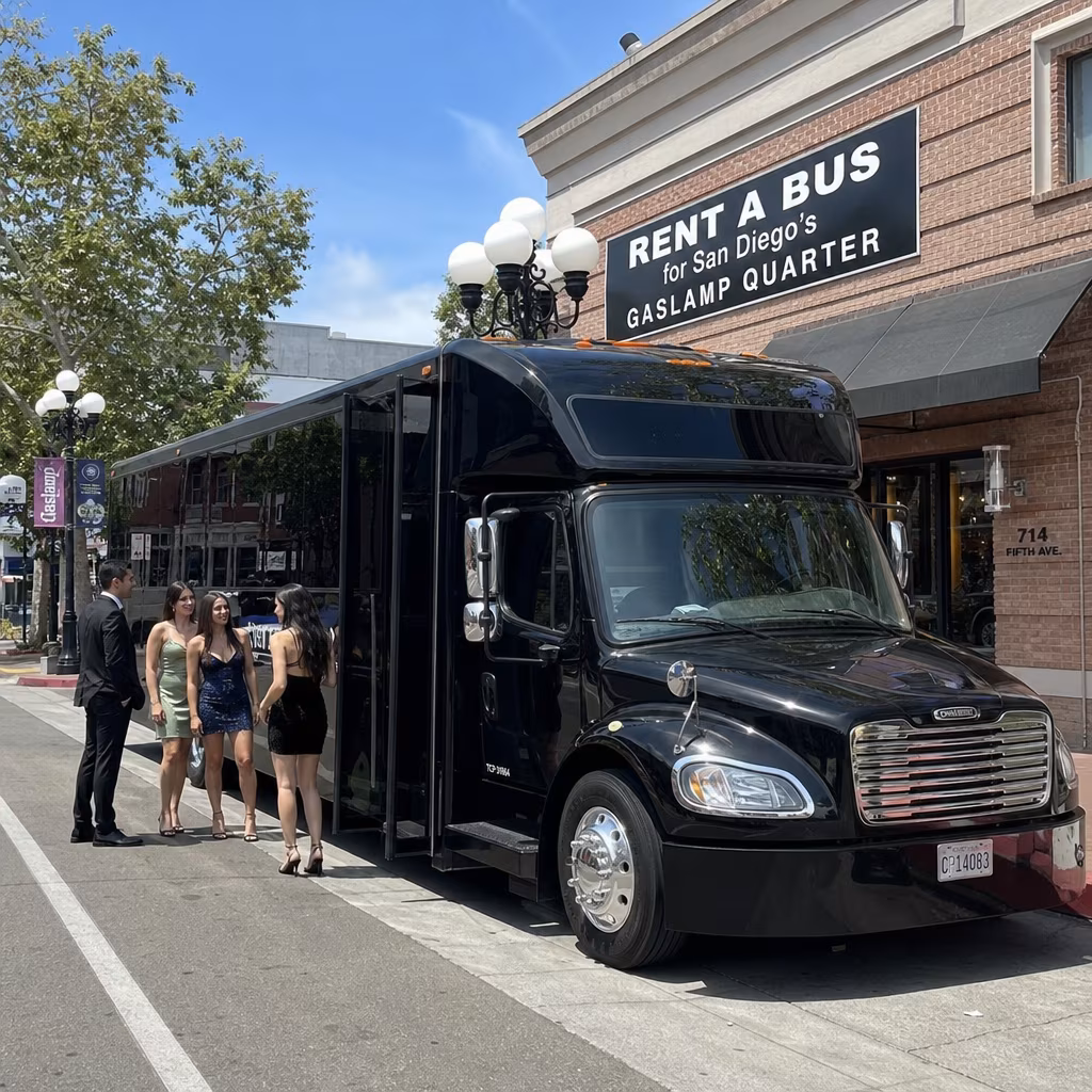 Rent a Bus for San Diego's Gaslamp Quarter