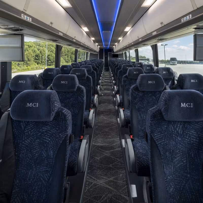 40-56 Passenger Charter Bus Interior