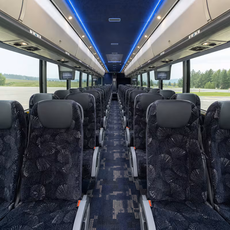 40-56 Passenger Charter Bus Interior