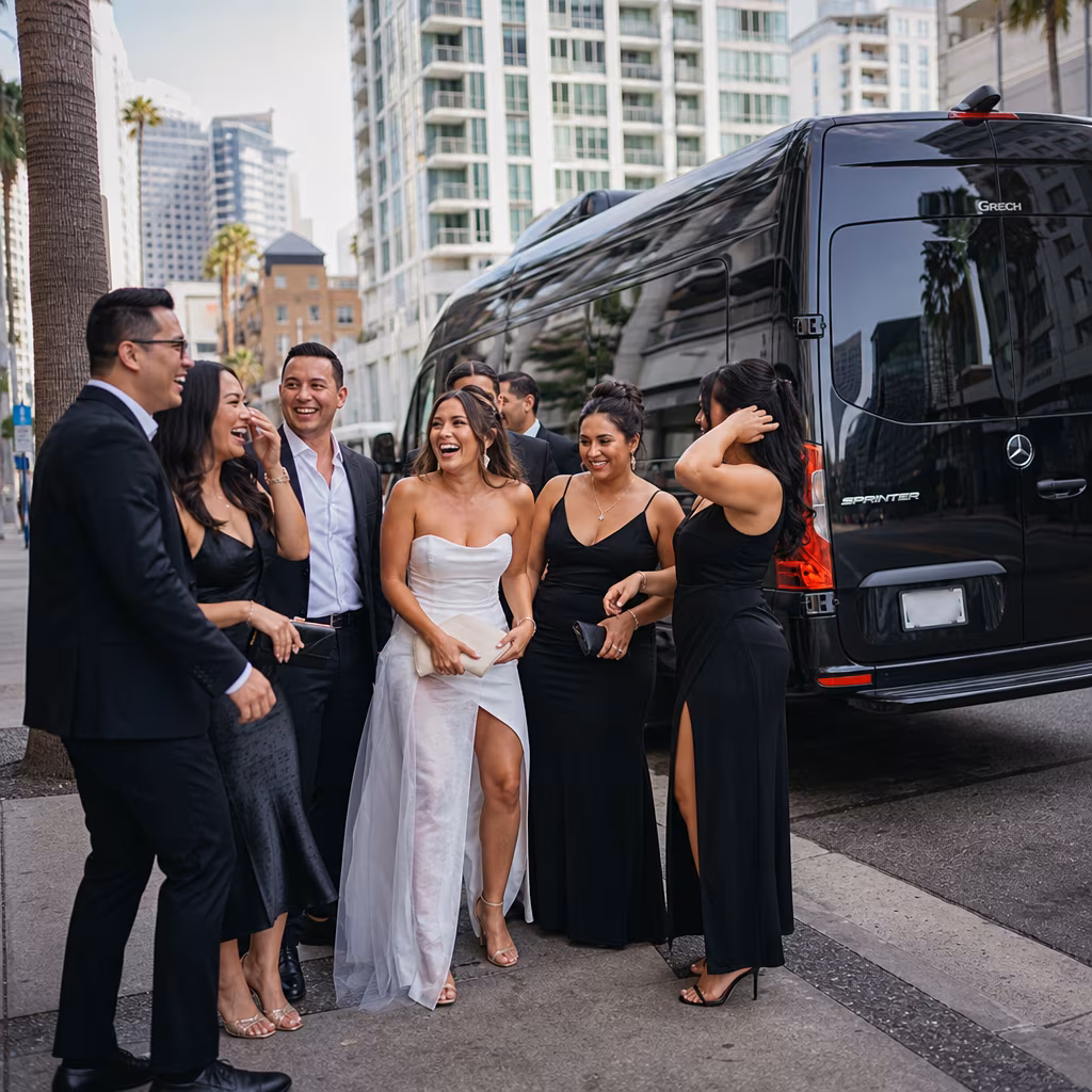 Bachelor and bachelorette party bus