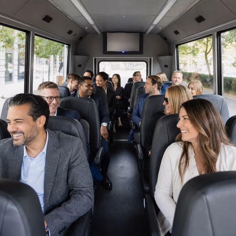 Black Mercedes Sprinter van staged for an San Diego Corporate Transportation group