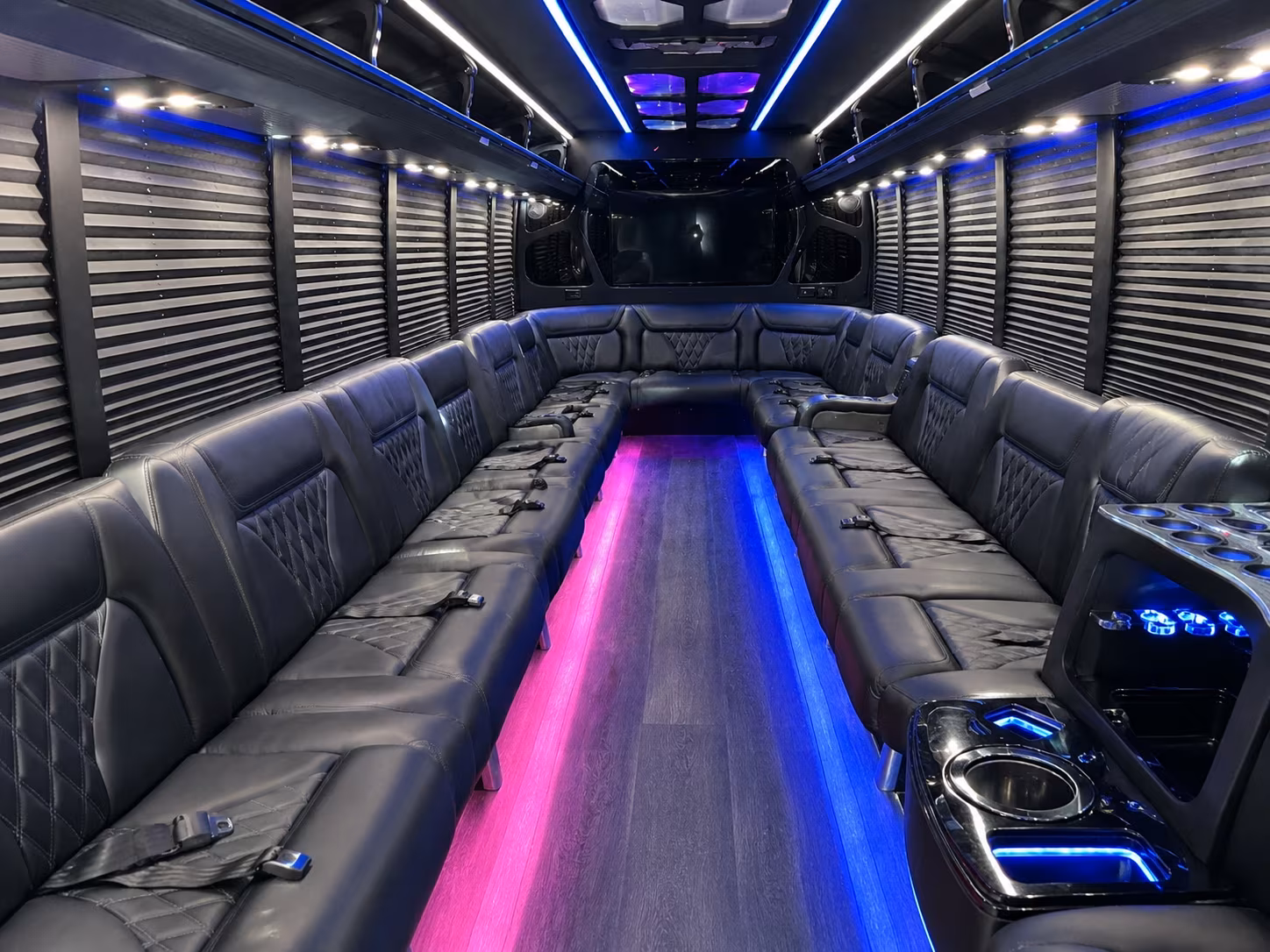San Diego Birthday, Sweet 16, & Quinceañera Transportation party bus exterior
