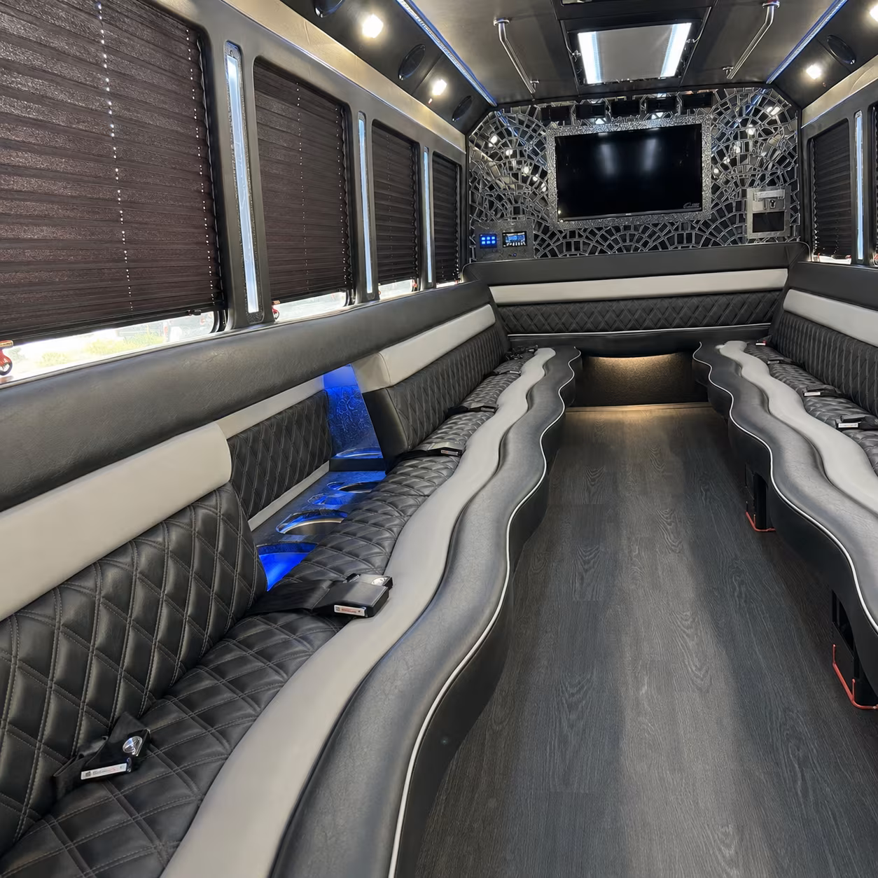San Diego Sporting Event Transportation party bus exterior