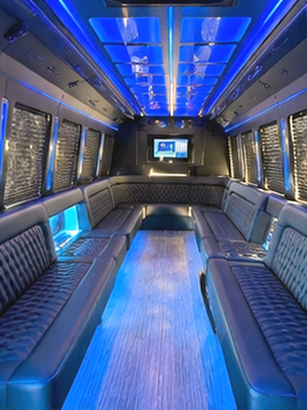 San Diego Sporting Event Transportation party bus interior