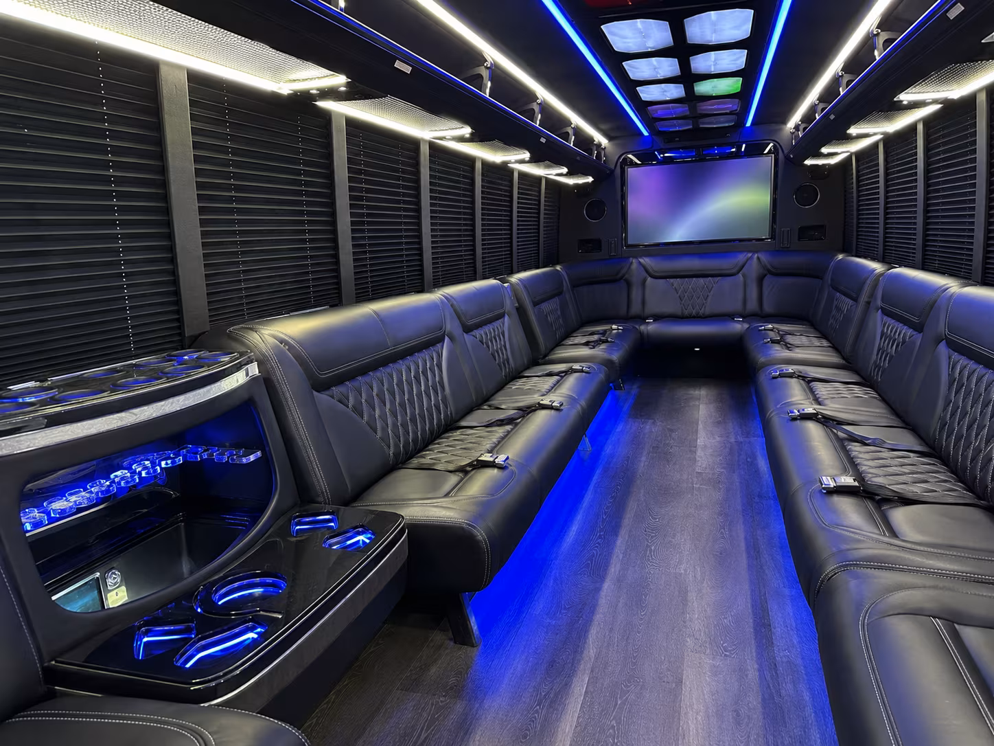 San Diego Sporting Event Transportation party bus exterior