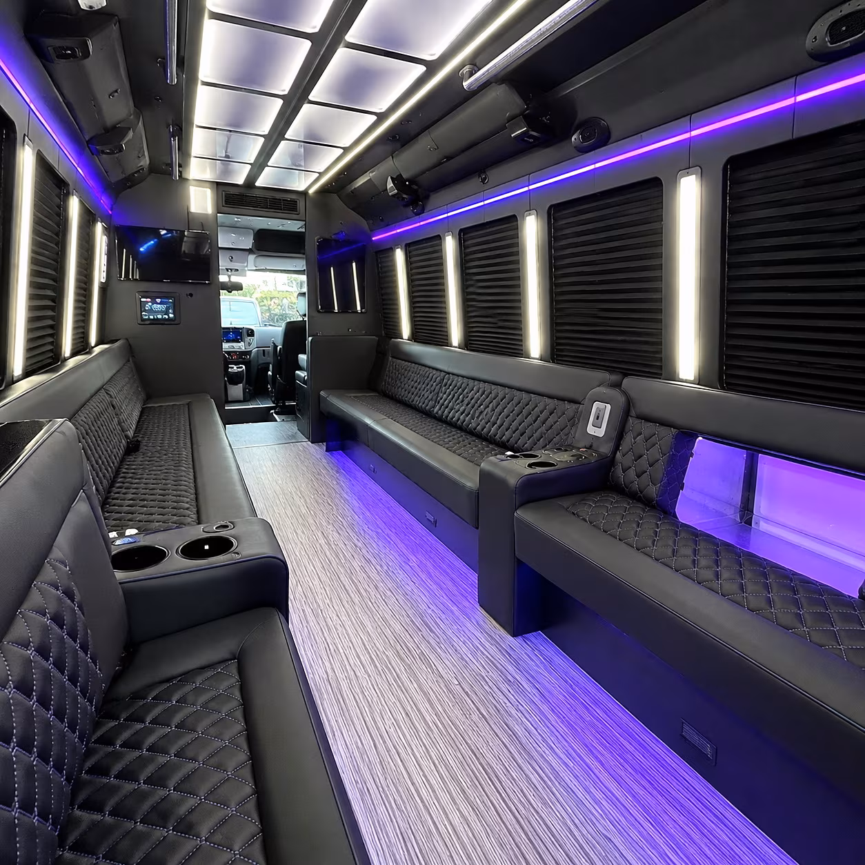 San Diego Winery Tour & Pub Crawl Transportation party bus interior