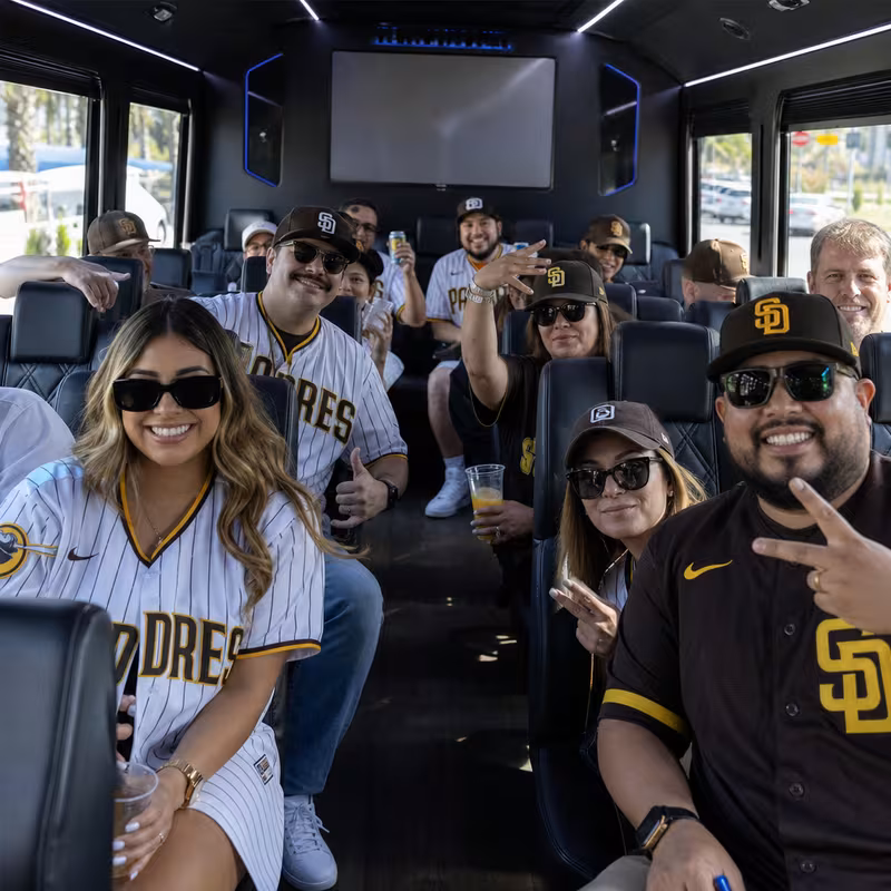 San Diego Sporting Event Transportation fleet vehicle