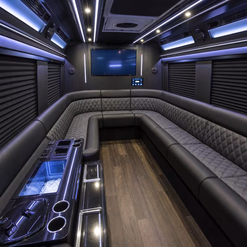 14 Passenger Sprinter Limo Interior